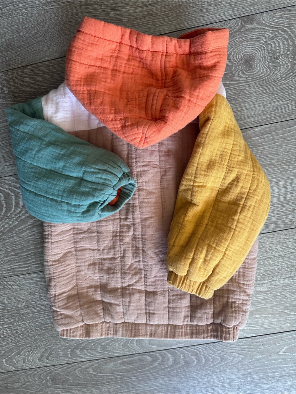 Colorblock Hooded Kids Jacket Multicolor - Picture 6 of 8